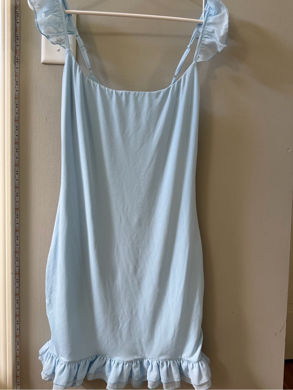 Lucy in the Sky light blue ruffle dress